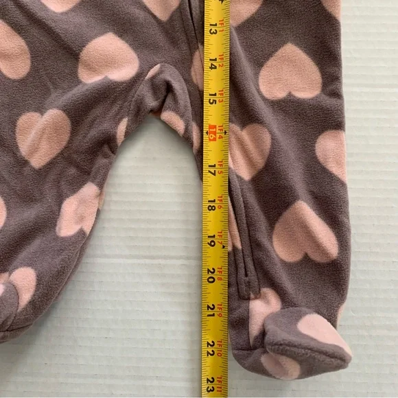 🦚2/$18 Carter’s Heart 2-Way Zip Cotton Blend Sleep & Play Pajamas - Picture 14 of 15